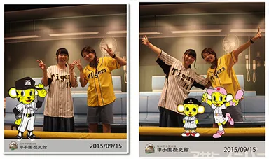 オリジナルフレームで記念撮影