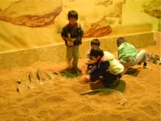恐竜くんの化石発掘体験