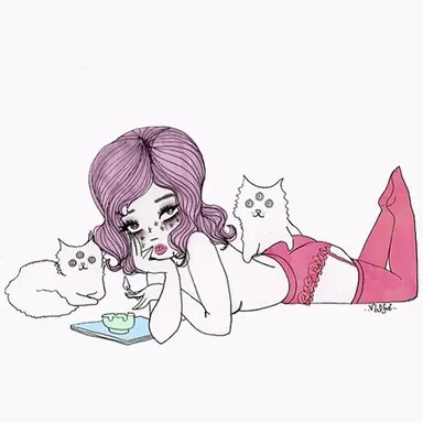 シロネコイラスト