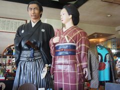 店内の２ｍを超えるメガ龍馬