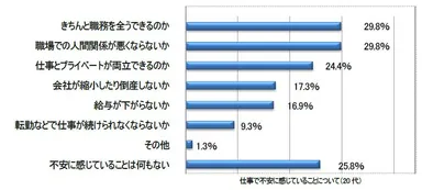 仕事で不安に感じていることについて(20代)