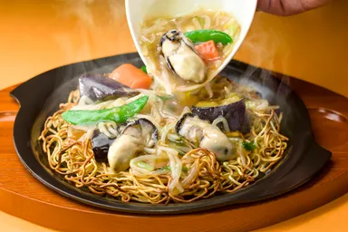 【ガスト】広島産牡蠣のあんかけ焼きそば