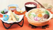 天ぷらなべ焼うどん定食