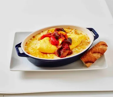 オムレツとラタトゥイユのグラタン