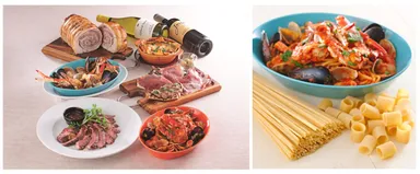 お料理の画像とマンチーニを使用したメニュー「魚介の旨みたっぷり　アンコーナ風スパゲティー」