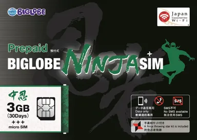 BIGLOBE NINJA SIM 3GB