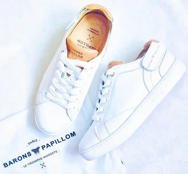 Barons Low Cuir Blanc 1