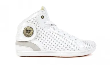 Barons Cuir Perfore Blanc 2