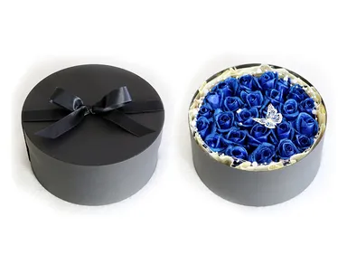 BOXアレンジメント ～青い煌薔薇～(L)2