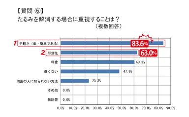 図6：たるみを解消する場合に重視することランキング