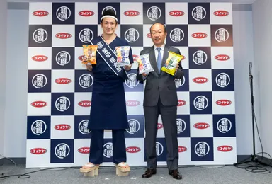 中村獅童さん、小池会長　2ショット