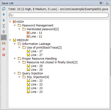 リアルタイムに表示されるイシュー・リスト
