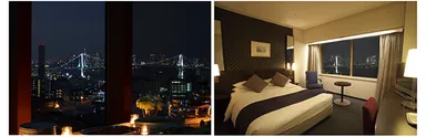 シーフォートクラブからの夜景　／　ブリッジサイドダブルルーム