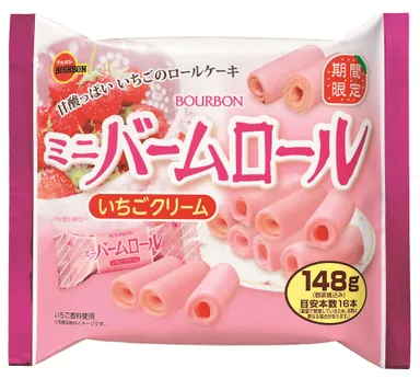 148gミニバームロールいちごクリーム