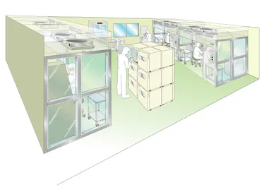 『エアバリアブース』大部屋使用イメージ