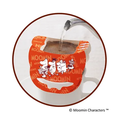 ムーミンのキャラクターをあしらった専用ドリッパー