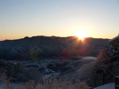 宝登山山頂からのご来光