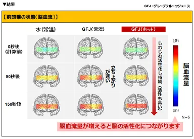 図3：前頭葉の状態(脳血流)
