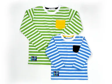 サクラクレパス　先染めボーダー　ロンT