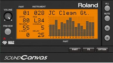 『SOUND Canvas VA』メイン画面