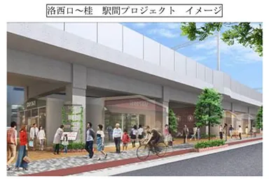 駅間全体でにぎわいのあるまちづくりを目指します。