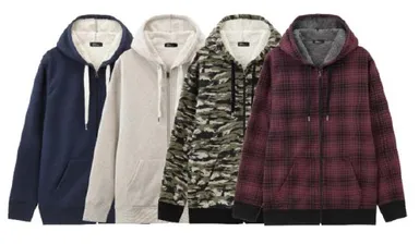 メンズ裏ボアZIPパーカ