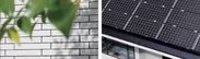 【50アイテム】エクステリアイメージ 左：外壁タイル　右：太陽光発電
