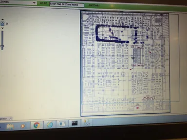 RFIDロボット、通過ルート確認画面(プロトタイプ)