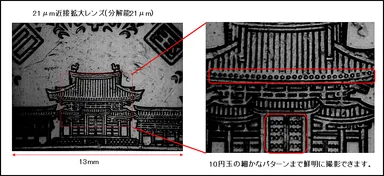 21μm近接拡大レンズ熱画像