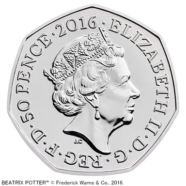 50ペンス白銅貨表面