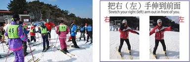 六甲山スキースクール 開催時の様子　／　訪日外国人旅行者向けスキースクールPOP