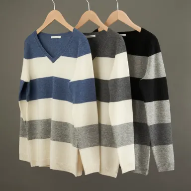 traduire(トラデュイール)　Vネックボーダープルオーバー