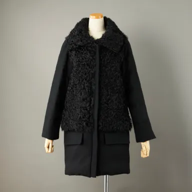 ファー切り替えダウンコート