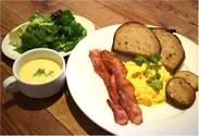 【朝食】アメリカンブレックファスト 幸運スープ 温朝食セット