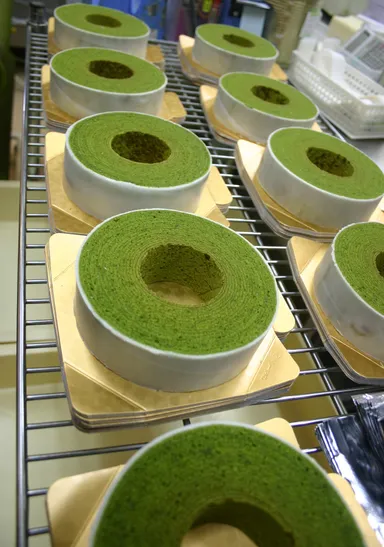 出荷前のバウムクーヘン