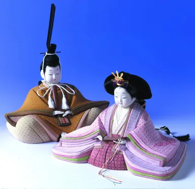 旧古賀家　鍋島小紋のひな人形