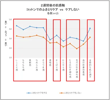 2週間後の肌感触
