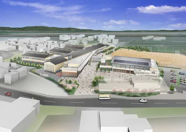 草津市立老上西小学校　完成予想図