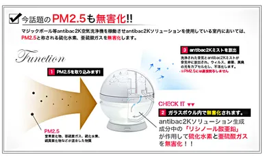 PM2.5も無害化！