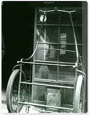 創業当時のリアカー