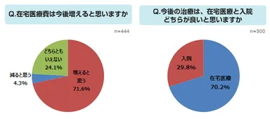 在宅医療費は今後増えると思いますか