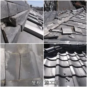 自然災害により被害を受けた屋根。保険で直せるケースが多いが一般には分かりにくく業者に頼りがち。