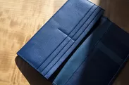 藍革財布(絹や)