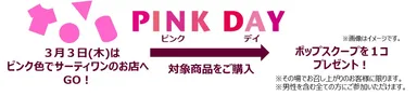 3月3日（木）当日限定！サーティワン初！PINK DAYイベント開催！