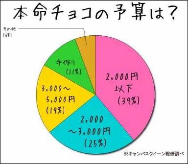 女子大生たちの本命チョコの予算は？【キャンパスクイーン総研】