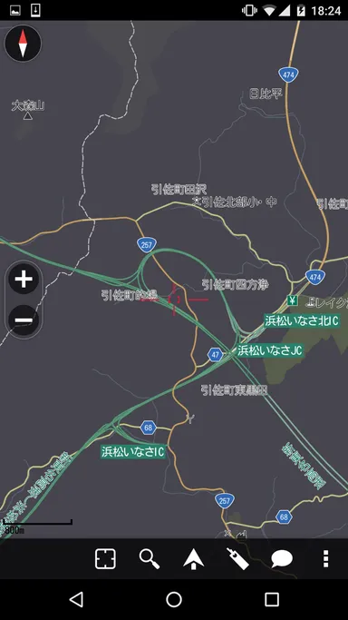 MapFan(Androidアプリ)_浜松いなさJCT付近_開通後