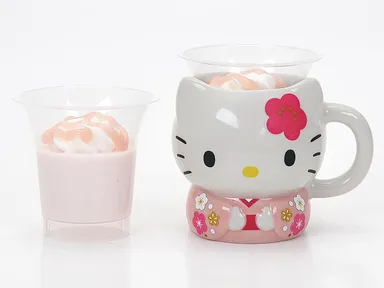 和装ハローキティカップ　桃