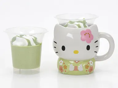 和装ハローキティカップ　抹茶