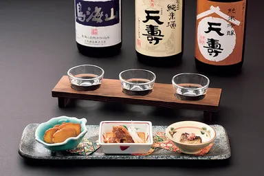 「地酒Bar」3種呑み比べ＋3種酒の肴セット