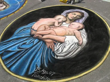 チョークアート「マドンナーラ」